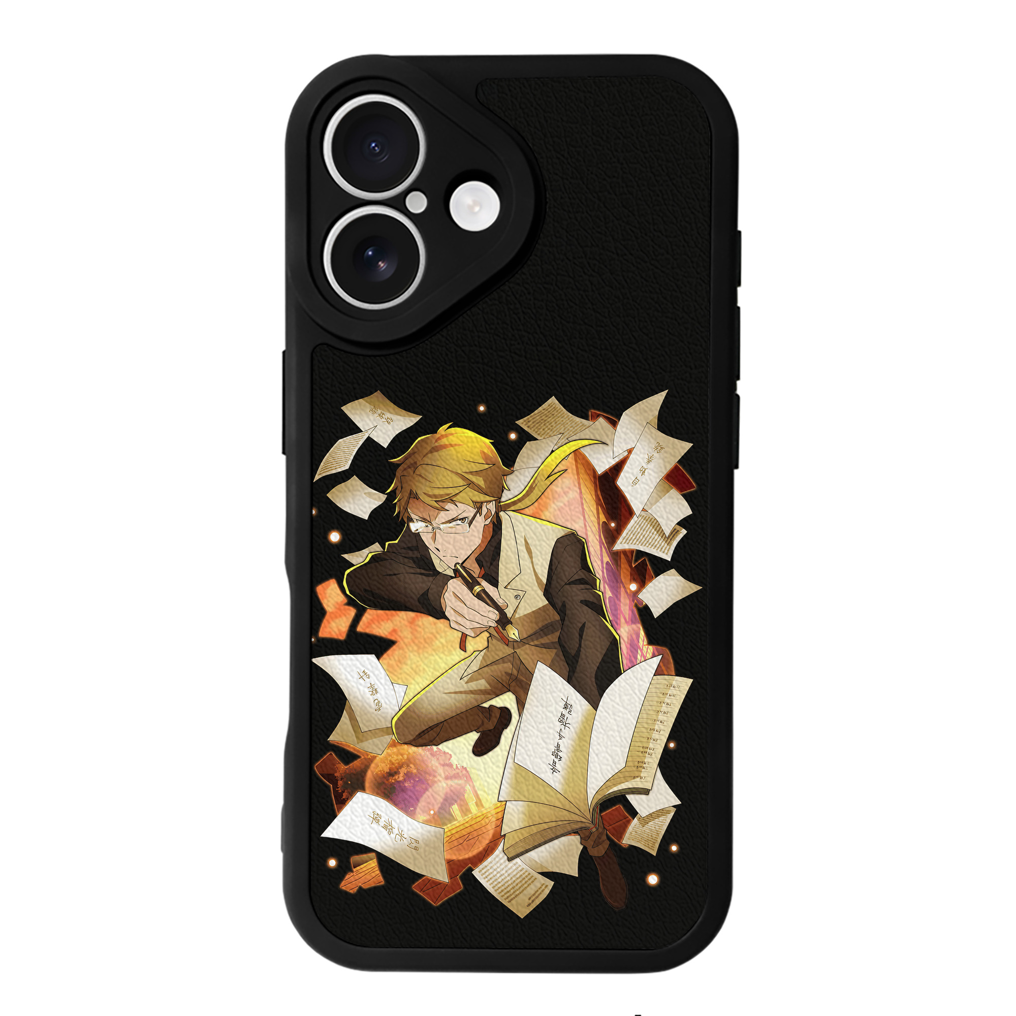 （画像用） 文豪ストレイドッグス Bungo Stray Dogs 【iPhone 16シリーズ対応】シリコンスマホケース（レザー調） 材質：シリコン